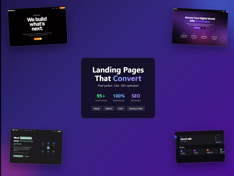 Cover image for Next.js Website & Landing Page Development