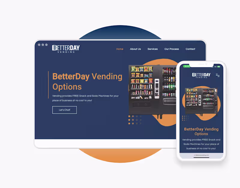 Cover image for BetterdayVending Wix Website