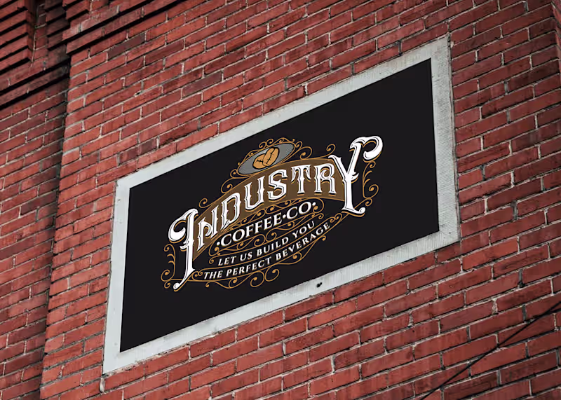 Cover image for Luxury Vintage Victorian Logo for Industry Coffee Co. :: Behance