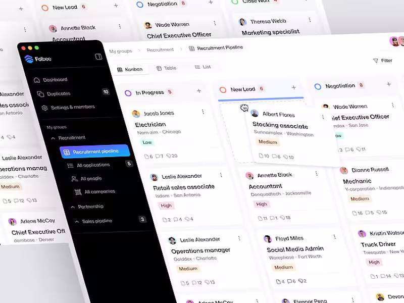Cover image for Folbee - CRM ⏐ Dashboard