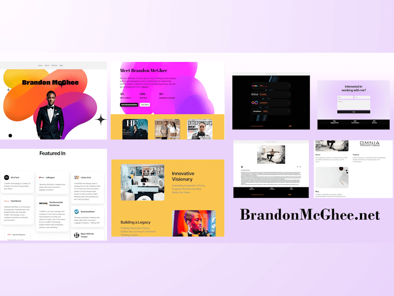 Cover image for Brandon McGhee Personal Website Development