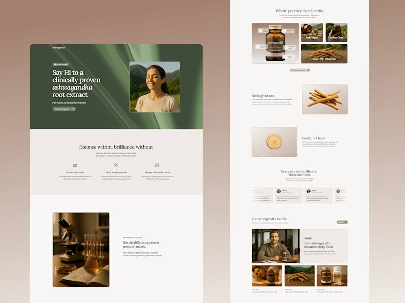 Cover image for ashwagandHi - Framer Template