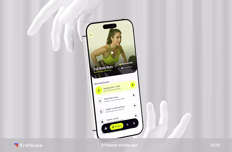 Cover image for Bloomfit - Fitness Tracker App UI/UX Design