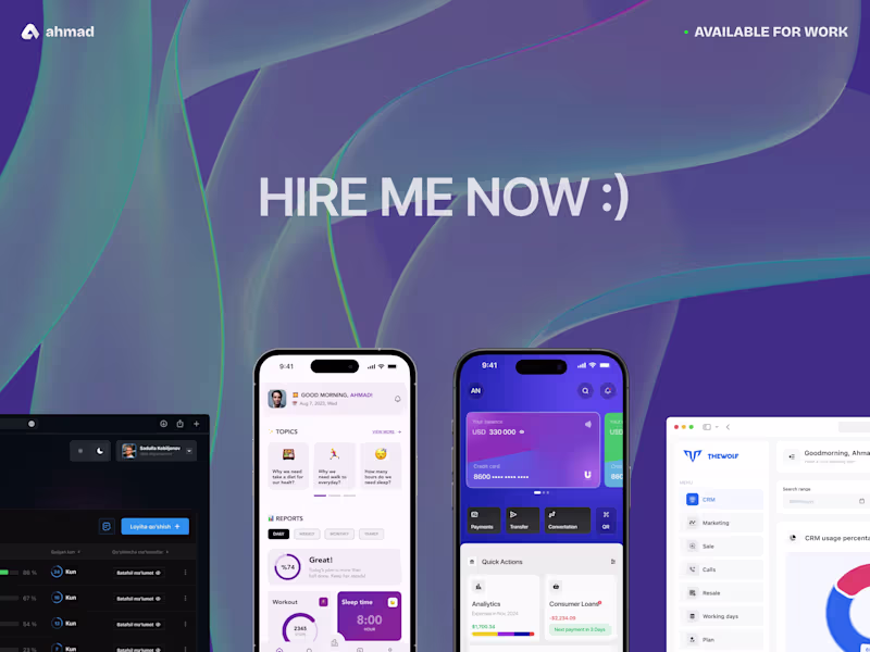 Cover image for Web design and App Designs