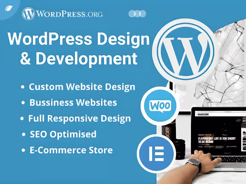 Cover image for I will build wordpress portfolio website, ecommerce website