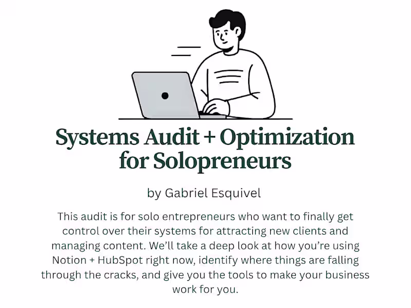 Cover image for Systems Audit + Optimization for Solopreneurs
