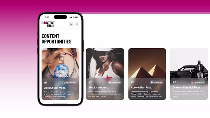 Cover image for Complete Idea to Pitch Design for Content Train by Green Rep...