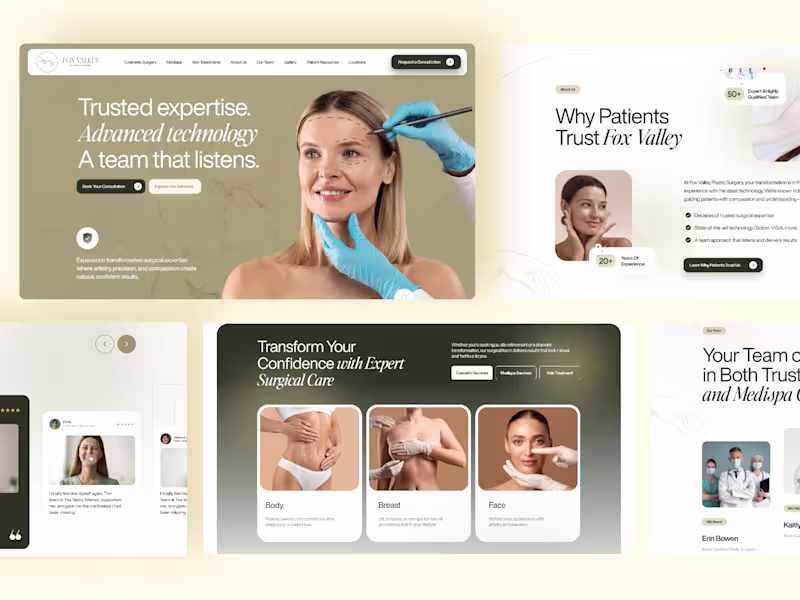 Cover image for Fox Valley Plastic Surgery Homepage Redesign