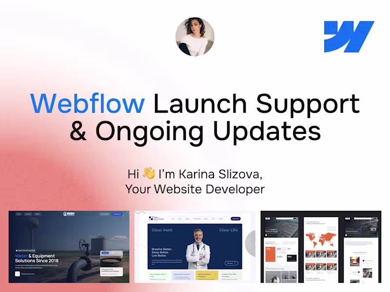 Cover image for Webflow Launch Support & Ongoing Updates