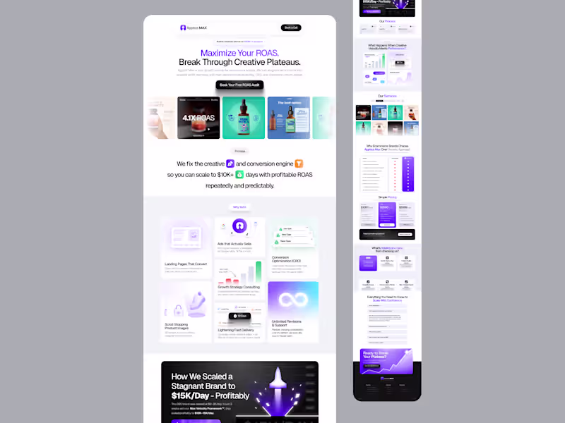 Cover image for Apptics MAX Landing Page Design
