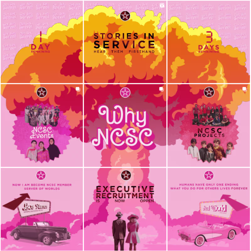 Cover image for Barbenheimer Grid Layout Design