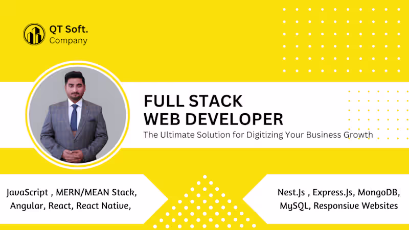 Cover image for I will be your go to full stack web development specialist
