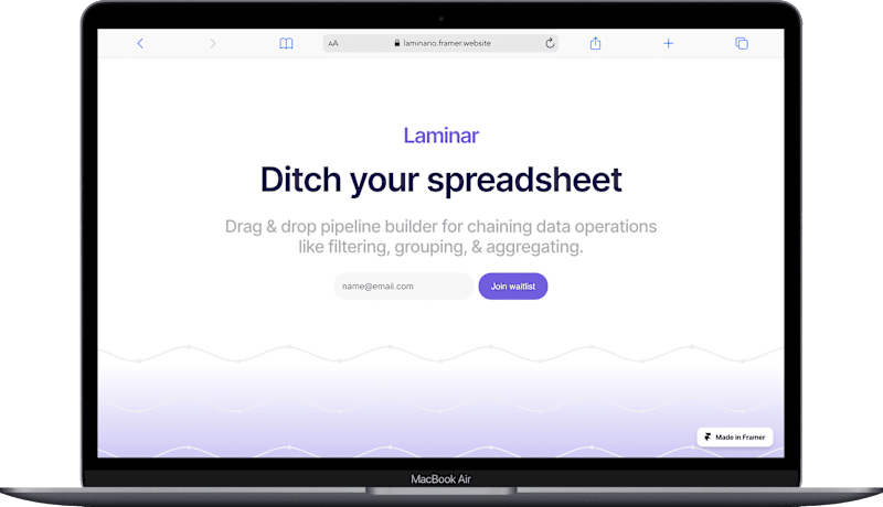 Cover image for Framer Web Design for Laminar