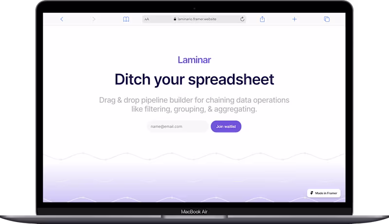 Cover image for Framer Web Design for Laminar