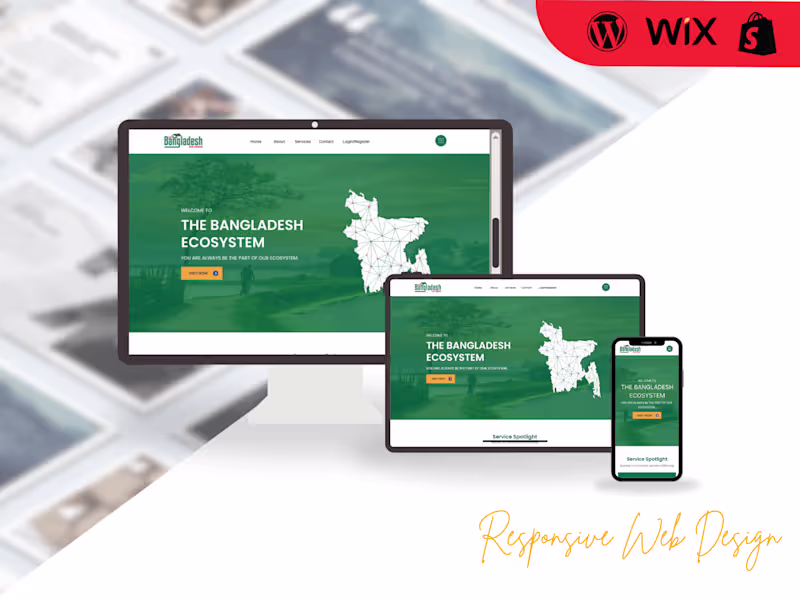 Cover image for Web Design - WordPress, WiX, Shopify or HTML and CSS