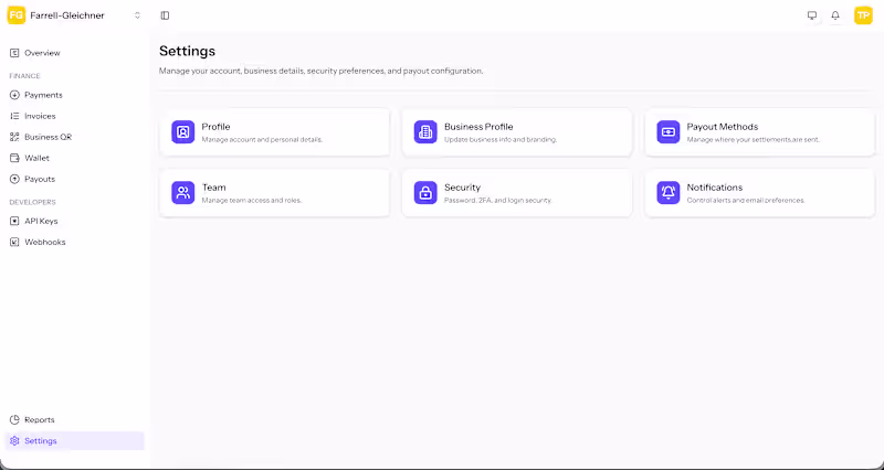Cover image for crypto payment merchant dashboard