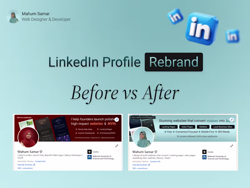 Cover image for LinkedIn Profile Rebrand