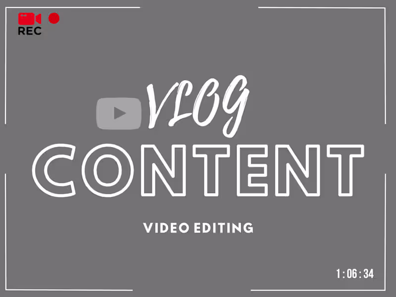 Cover image for YouTube Vlogs Video Editing