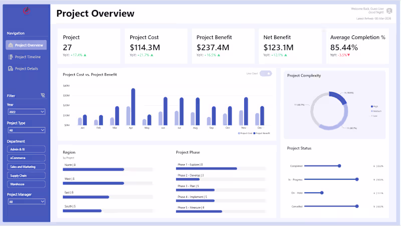Cover image for This Project Overview Dashboard provides