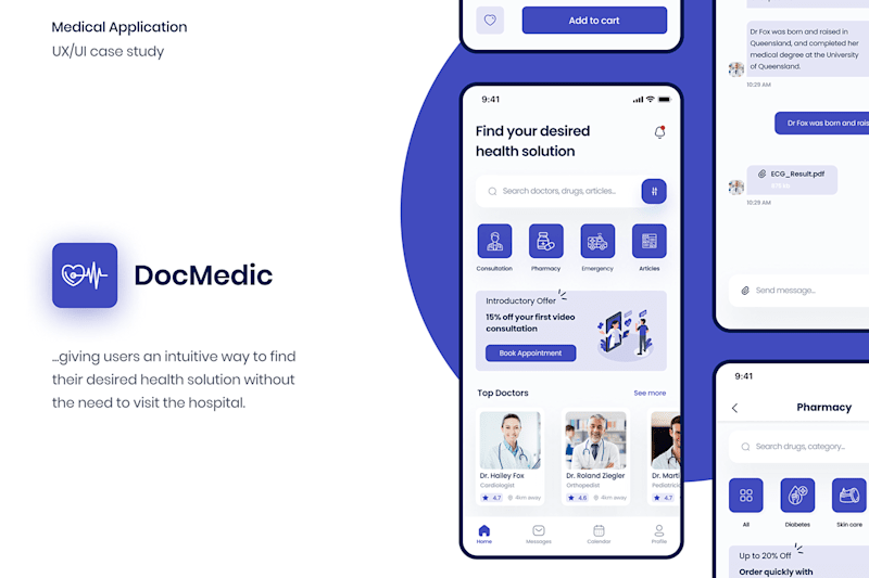 Cover image for DocMedic UX Case Study :: Behance