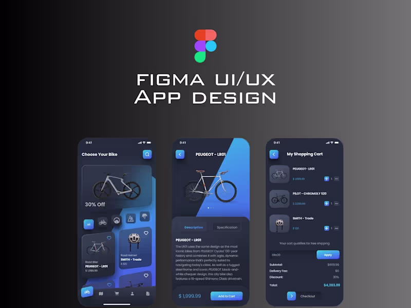 Cover image for Bicycle Shopping App UI/UX Design