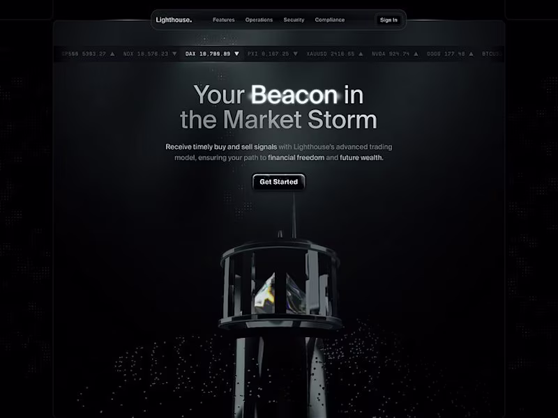 Cover image for Lighthouse - Trading Company Landing Page