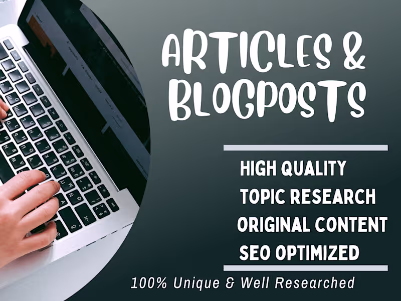 Cover image for I Will Write Creative Content And Blogposts