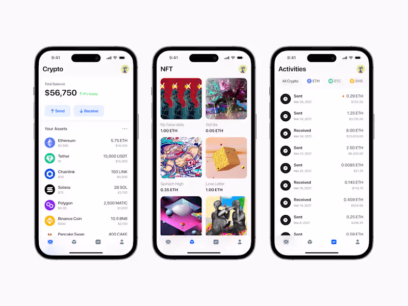 Cover image for Defi Crypto Wallet iOS App  