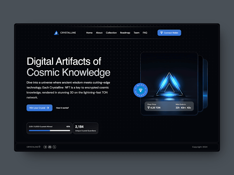 Cover image for Crystalline NFT Minting Page