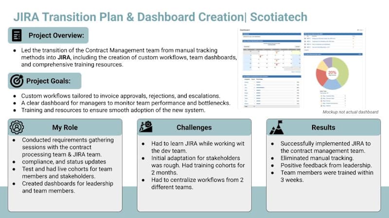 Cover image for JIRA Transition Plan & Dashboard Creation