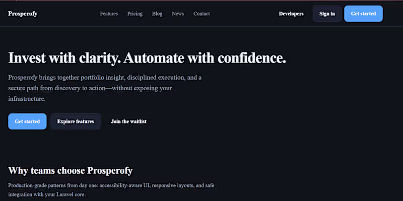 Cover image for Prosperofy a Web3 Decentralize Finance