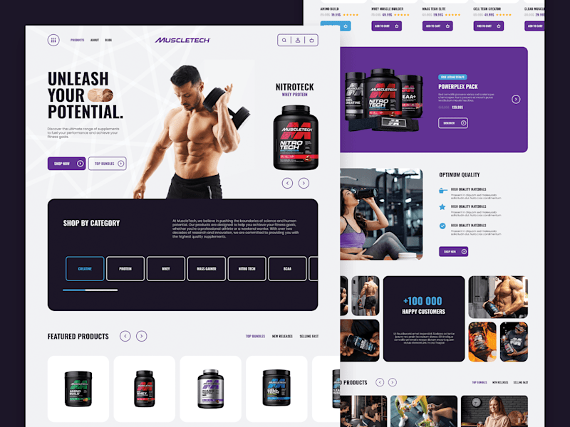 Cover image for MuscleTech : Website Redesign