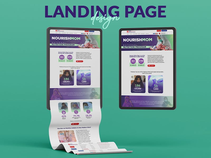 Cover image for NourishMom Landing Page Design