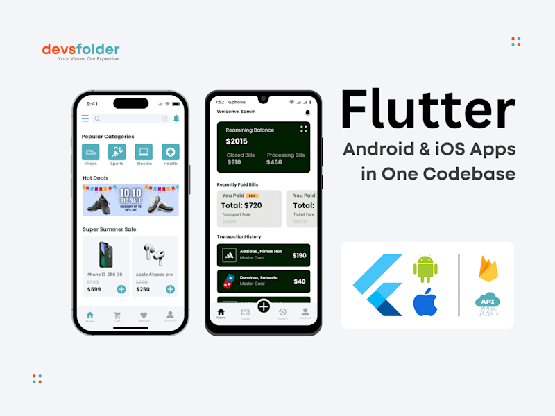 Cover image for I will develop your mobile app for Android and iOS with Flutter