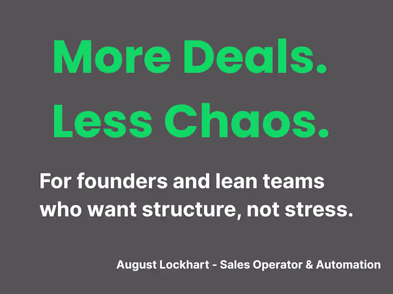 Cover image for Ongoing Outbound & Sales Automation