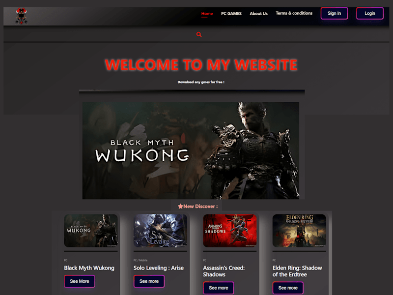 Cover image for GitHub - pasha804/Games-Website-