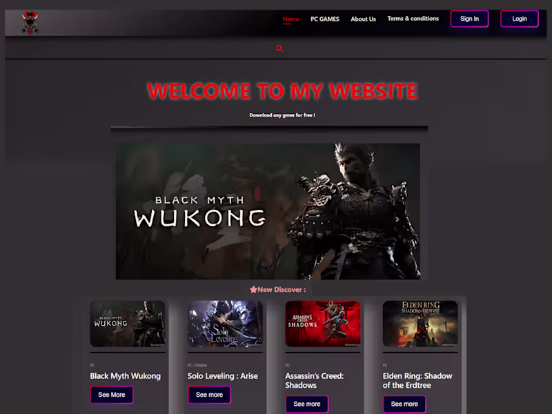 Cover image for GitHub - pasha804/Games-Website-