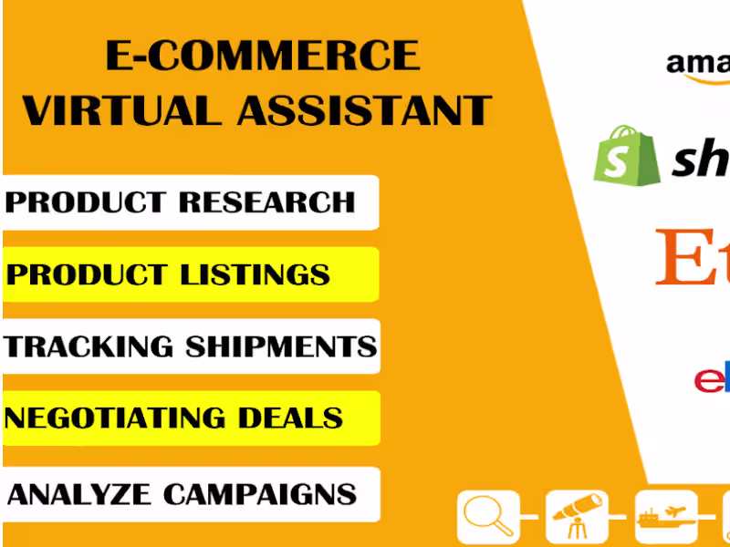 Cover image for I will be your shopify virtual assistant ecommerce manager