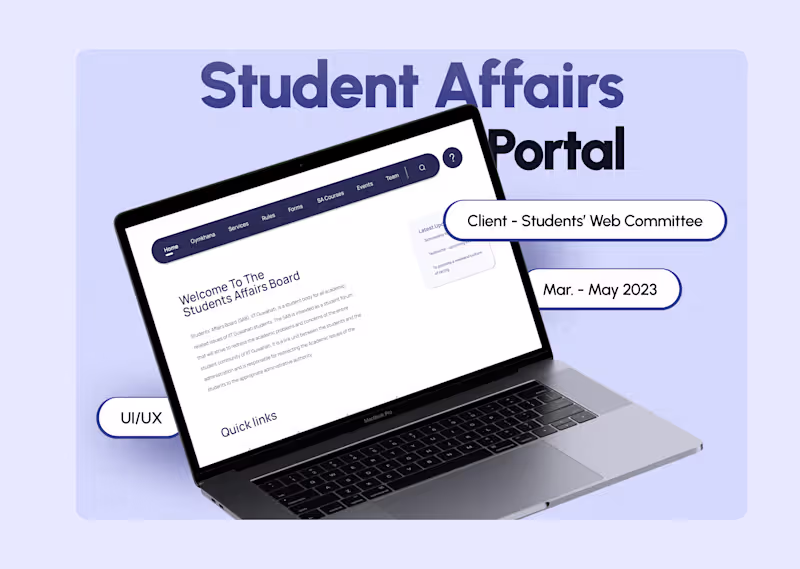 Cover image for Students' Affairs Portal, IIT Guwahati
