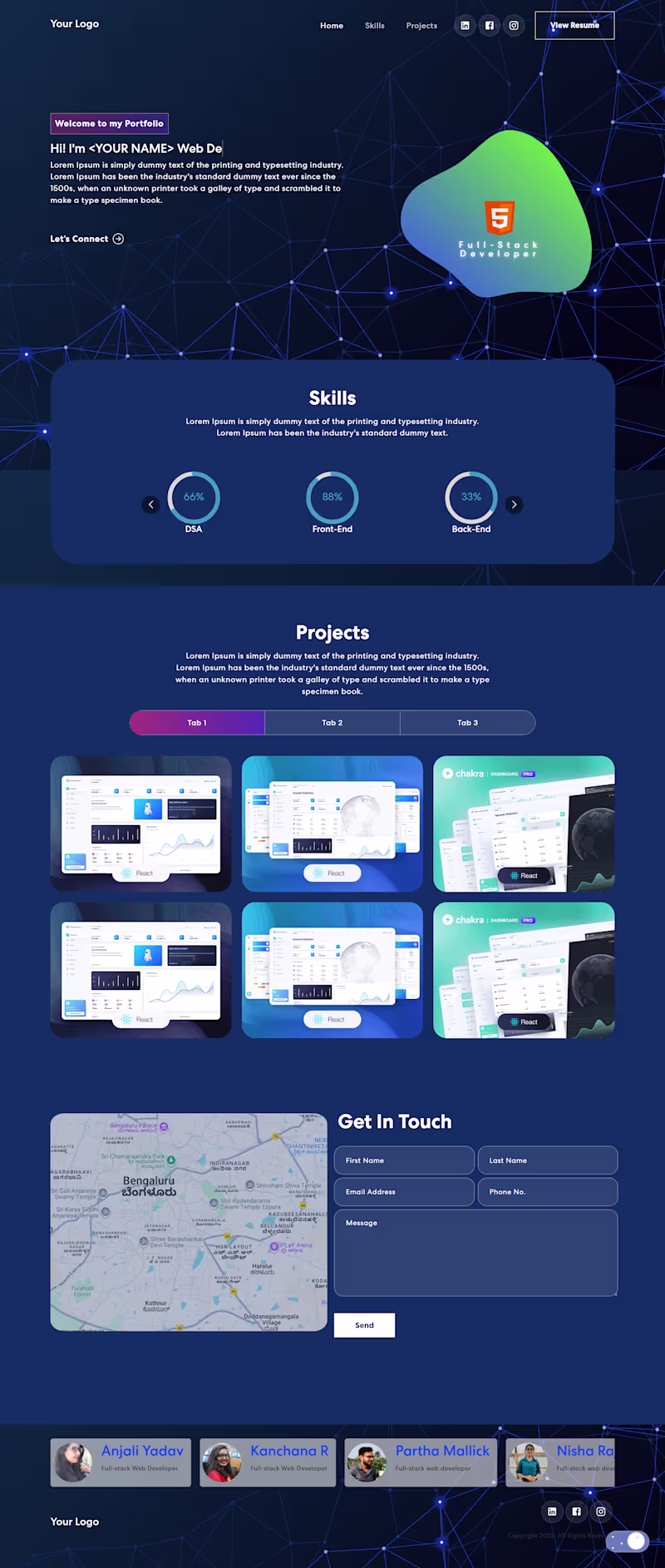 Cover image for A modern, responsive developer portfolio template built with...