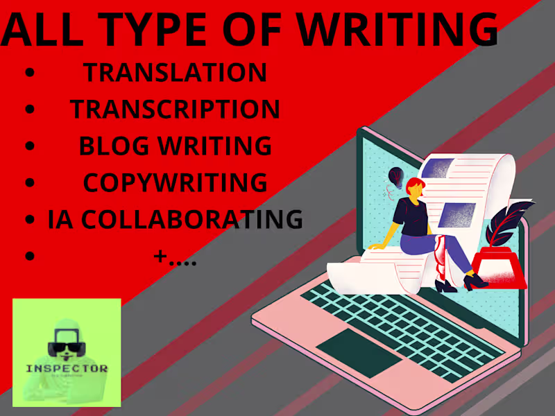 Cover image for ANY WRITING SERVICE(not explicit)