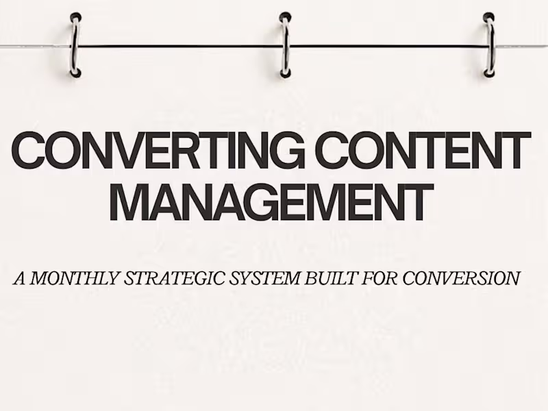 Cover image for COVERTING CONTENT MANAGEMENT