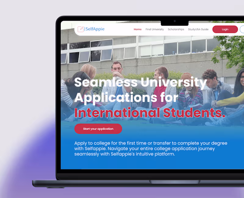Cover image for SelfAppie International Student Application Platform Design