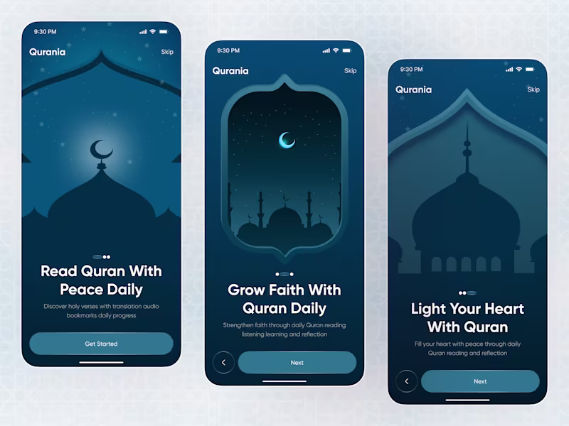 Cover image for Quran App Onboarding UI —