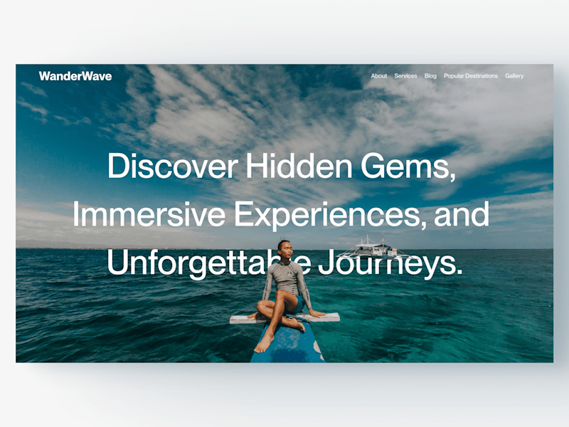 Cover image for WanderWave (Traveling Landing Page)