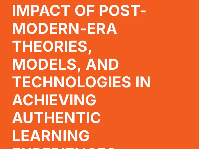 Cover image for IMPACT OF POST-MODERN-ERA THEORIES, MODELS, AND TECHNOLOGIES