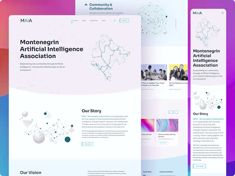 Cover image for Website Design (UI/UX) for AI Association | Figma