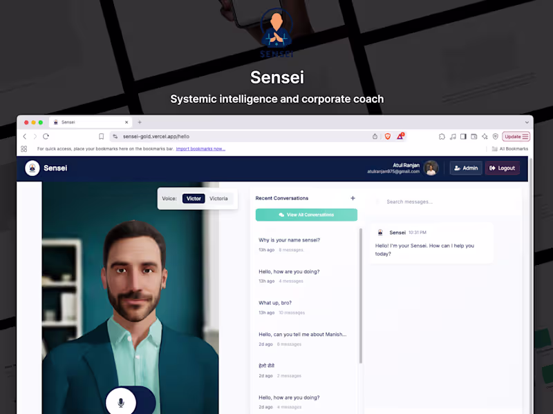Cover image for Development of Sensei: AI Corporate Coach