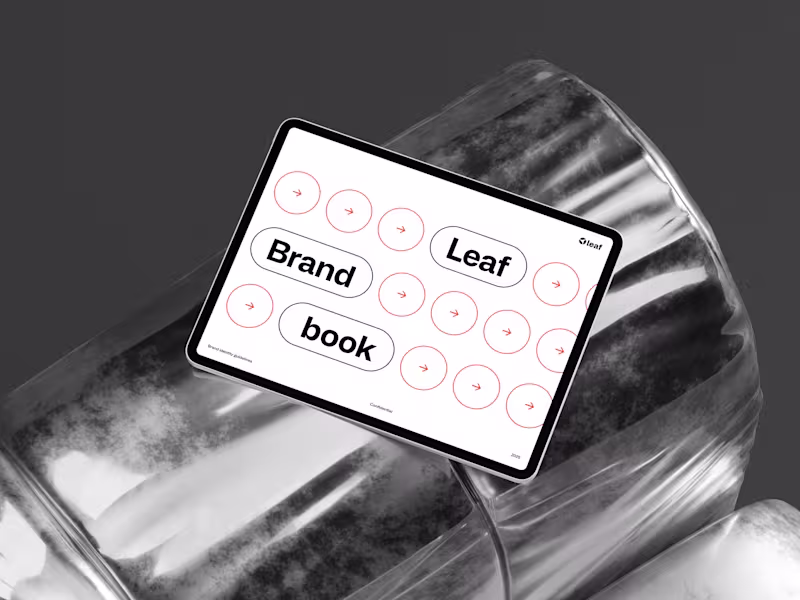 Cover image for Leaf brand book - Unified, directed, branded.