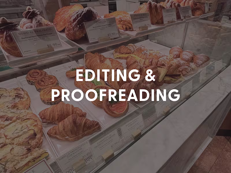 Cover image for Proofreading & Editing